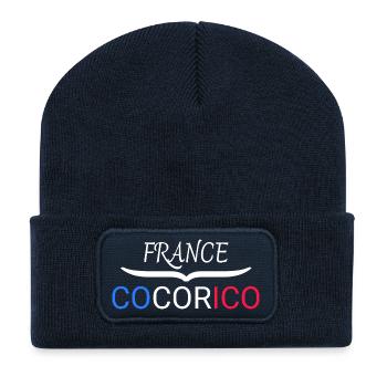 France cocorico  - Beanie recyclé à patch - bleu marine - Devant