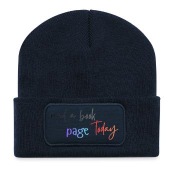 Lisez une page de livre aujourd’hui qui dit – Sweet Books T-Shi - Beanie recyclé à patch - bleu marine - Devant