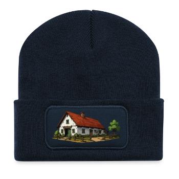 Idyllic cottage-style cabin - Recycled Patch Beanie - french navy - Front