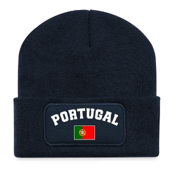 Portugal Drapeau du Portugal - Beanie recyclé à patch - bleu marine - Devant
