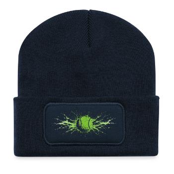 Tennis - Beanie recyclé à patch - bleu marine - Devant