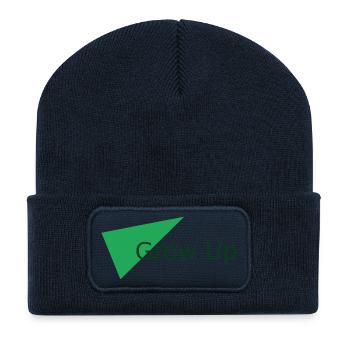 Grandis un peu - Beanie recyclé à patch - bleu marine - Devant