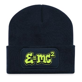 Einstein Formel Graffiti - Recycelte Patch Beanie - French Navy - Vorne
