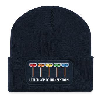 IT-Bereich Informatiker Programmierer IT-Spruch - Recycelte Patch Beanie - French Navy - Vorne
