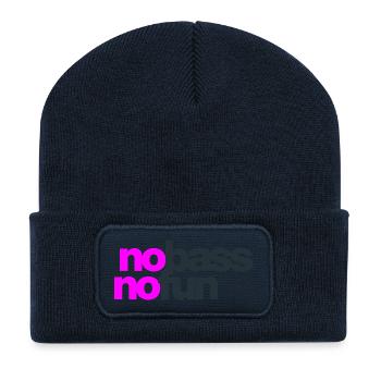 Kein Bass Kein Spaß - Recycelte Patch Beanie - French Navy - Vorne