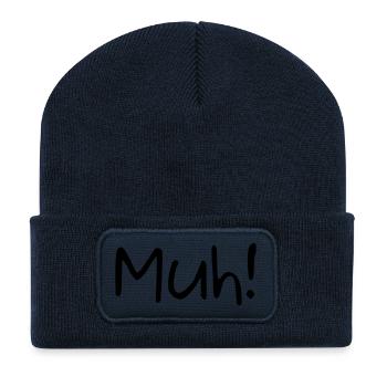 Muh! - Recycelte Patch Beanie - French Navy - Vorne