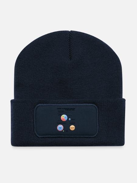 Le métier d'enseignant-chercheur - Beanie recyclé à patch - bleu marine