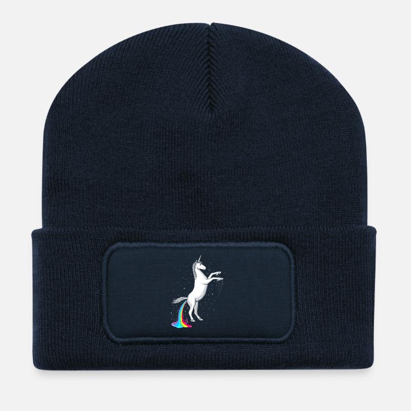 Unicorn Poop - Recycelte Patch Beanie - French Navy