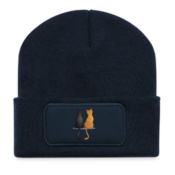 Katzenkumpels - Recycelte Patch Beanie - French Navy - Vorne