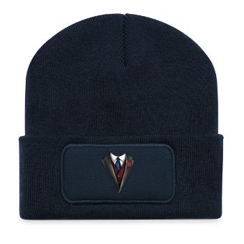 Tuxedo Tie Designs Tie blue - Recycelte Patch Beanie - French Navy - Vorne