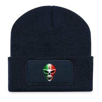 italy - Recycelte Patch Beanie - French Navy - Vorne