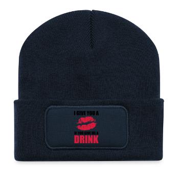 IGiveYouAKiss1 - Recycled Patch Beanie - french navy - Front
