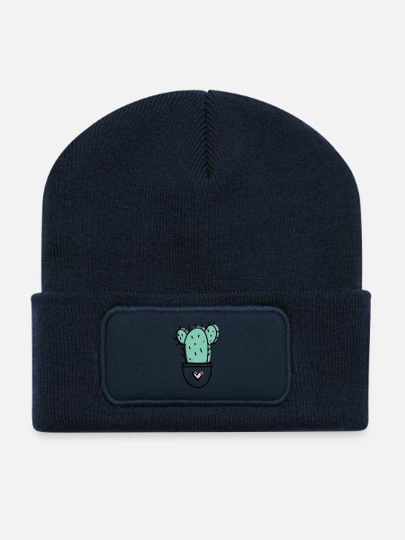 Kaktus Liebe - Recycelte Patch Beanie - French Navy