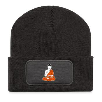 bouddha - Beanie recyclé à patch - charbon - Devant