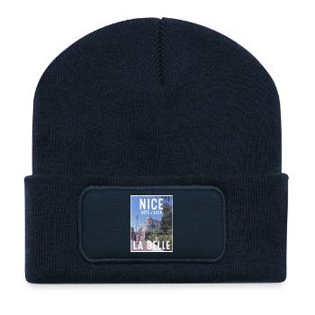 Nice la belle - Nizza die Schöne - Recycelte Patch Beanie - French Navy - Vorne