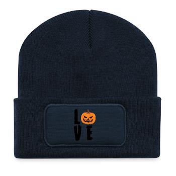 Halloween: Love Halloween - Recycelte Patch Beanie - French Navy - Vorne