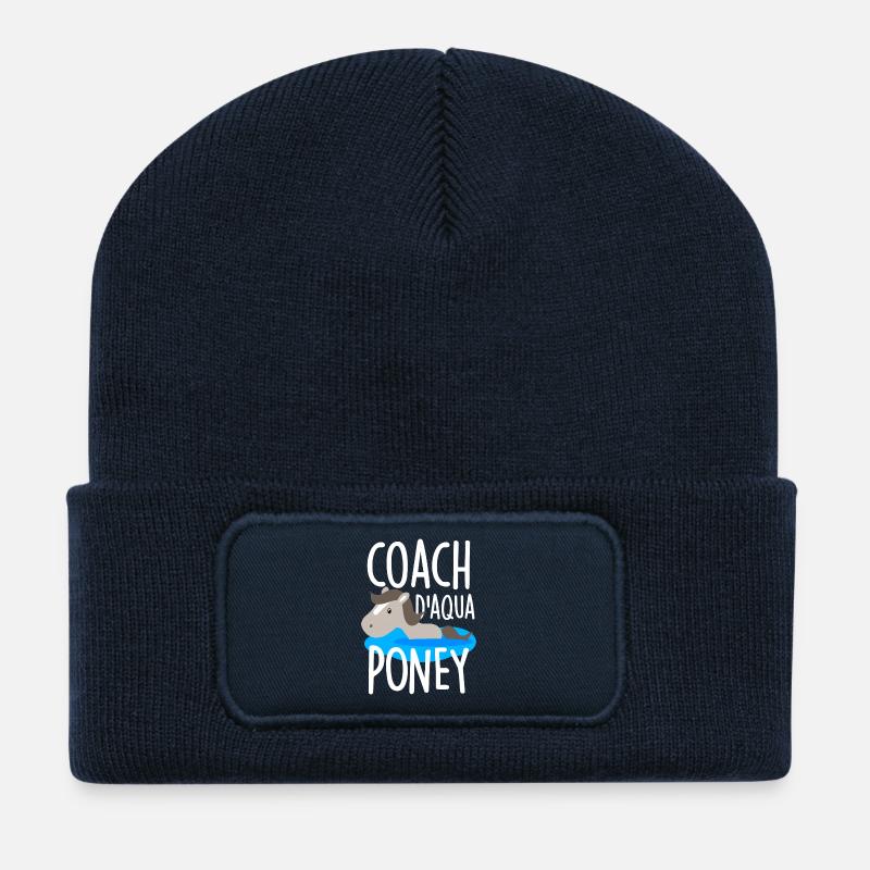 Coach d'aqua poney - Beanie recyclé à patch - bleu marine