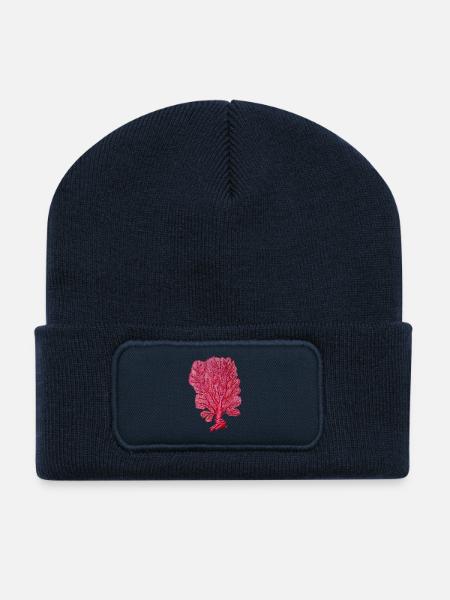 Corail - Venus Red Coral - Coral Sea fan - Recycelte Patch Beanie - French Navy