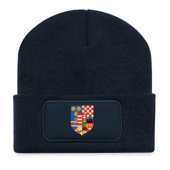 Ungarn - Recycelte Patch Beanie - French Navy - Vorne
