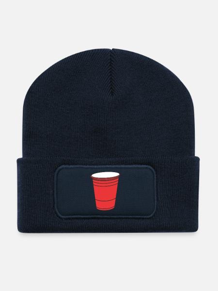 Red college mug - Recycled Patch Beanie - french navy