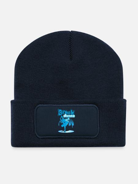 Ville breakdance - Beanie recyclé à patch - bleu marine