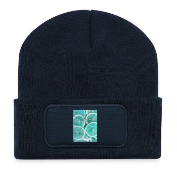 zitrone - Recycelte Patch Beanie - French Navy - Vorne