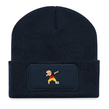 Germany Dab - Drapeau de tamponnage de football - Beanie recyclé à patch - bleu marine - Devant