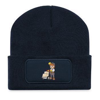 Lieferant - Recycelte Patch Beanie - French Navy - Vorne