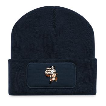 Tatouage d'amour de pirate - Beanie recyclé à patch - bleu marine - Devant
