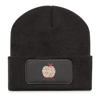 pomme liberty rose - Beanie recyclé à patch - charbon - Devant