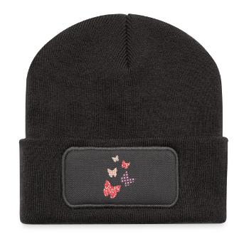 butterflies - Recycled Patch Beanie - dark grey - Front