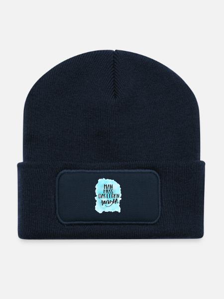 Das Leben tanzen - Recycelte Patch Beanie - French Navy