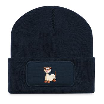 "Freddy Ferret" - Comic - Cartoon - Recycled Patch Beanie - french navy - Front