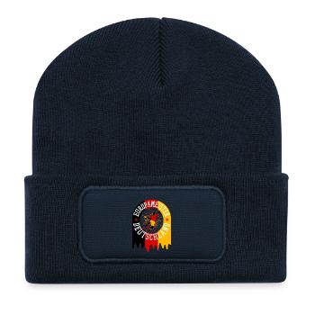 Europameister Deutschland - Recycelte Patch Beanie - French Navy - Vorne