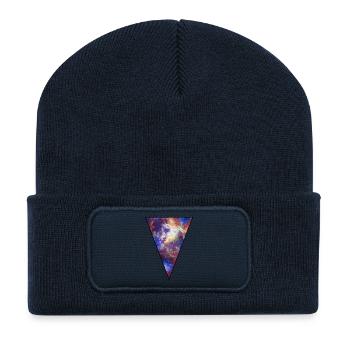 Galaxy - Space - Sterne - Cosmic - Kunst - - Recycelte Patch Beanie - French Navy - Vorne