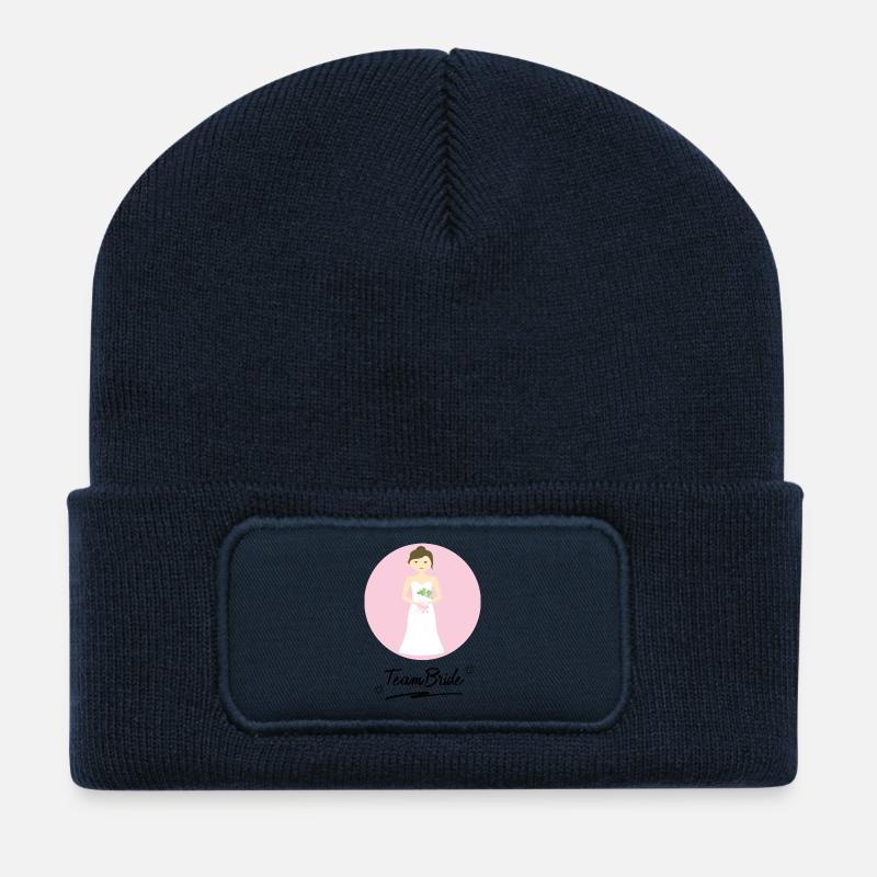 jeune mariée - Beanie recyclé à patch - bleu marine
