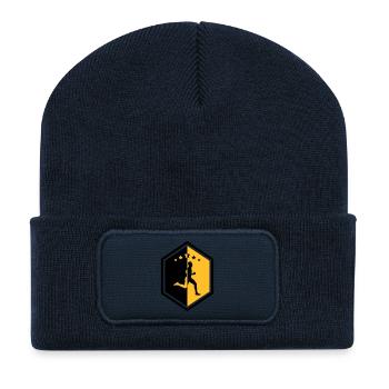Laufen / Running / Jogging / Joggen / Marathon - Recycelte Patch Beanie - French Navy - Vorne