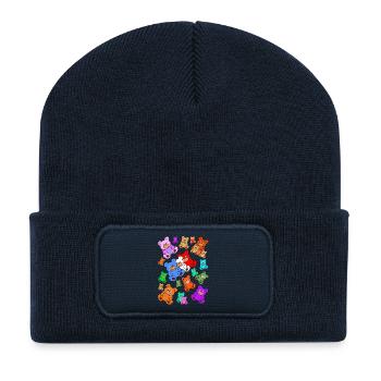 Teddybären / Teddys - Recycelte Patch Beanie - French Navy - Vorne