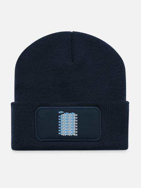 Escher fish Style IV - Recycled Patch Beanie - french navy