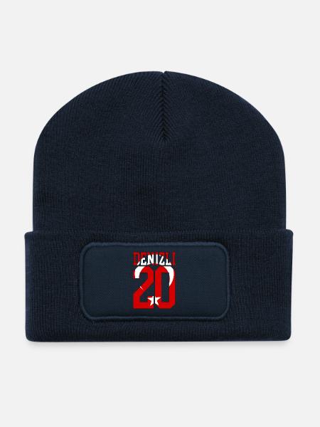 Denizli 20 Türkische Flagge - Recycelte Patch Beanie - French Navy