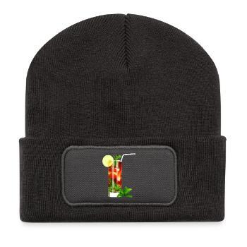 Summer Cool Drink Party Celebration Birthday - Recycled Patch Beanie - dark grey - Front