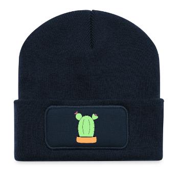 Cactus, cacti, succulents, plant - Recycled Patch Beanie - french navy - Front