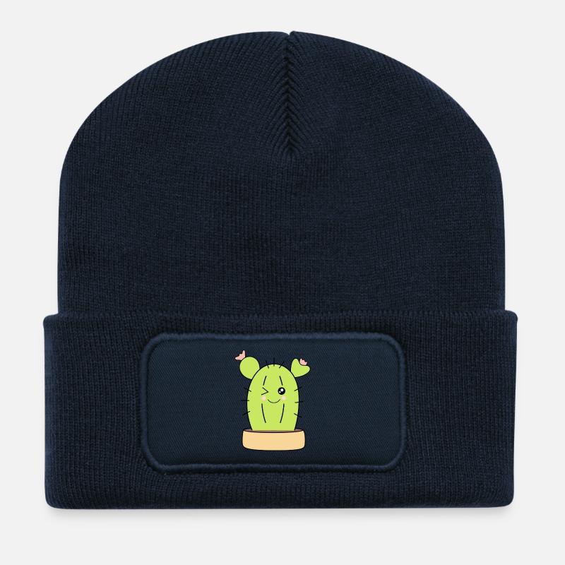  Kawaii Kaktus T-shirt Geschenk Weihnachten - Recycelte Patch Beanie - French Navy