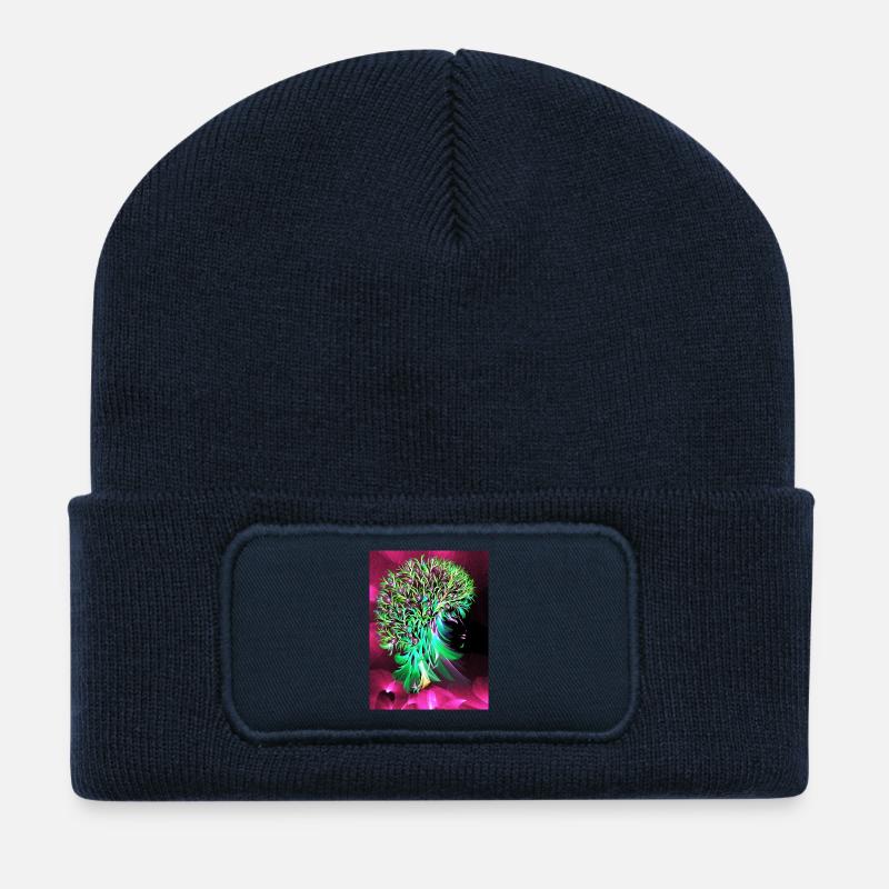 Magischer Baum der Liebe - Recycelte Patch Beanie - French Navy