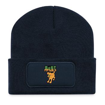 Meilleur ami CHIEN - Beanie recyclé à patch - bleu marine - Devant