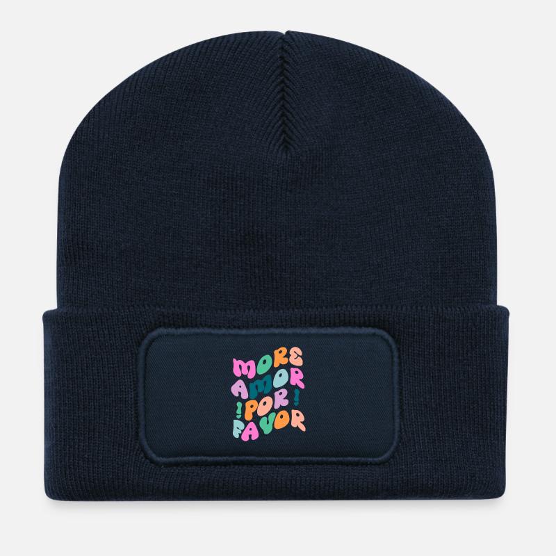more Amor por favor - Recycelte Patch Beanie - French Navy