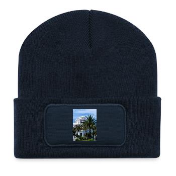 EG Urlaub I Reisen I Gran Canaria I Spanien - Recycelte Patch Beanie - French Navy - Vorne