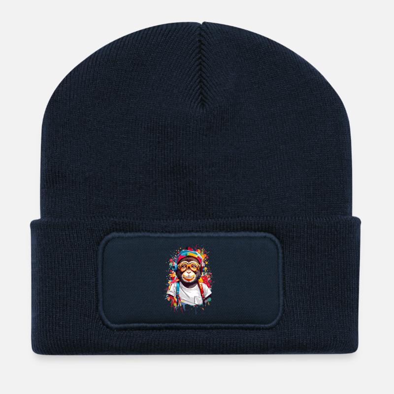 Coole Affe - Recycelte Patch Beanie - French Navy