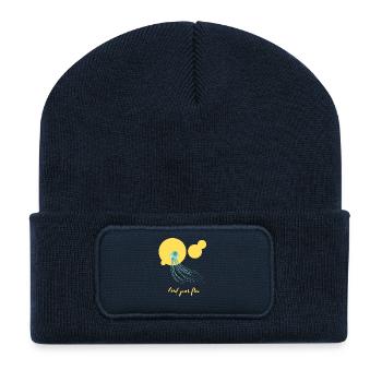Find Your Flow – Glowing Jellyfish - Recycled Patch Beanie - french navy - Front