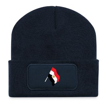 Flag: Egypt - Recycled Patch Beanie - french navy - Front